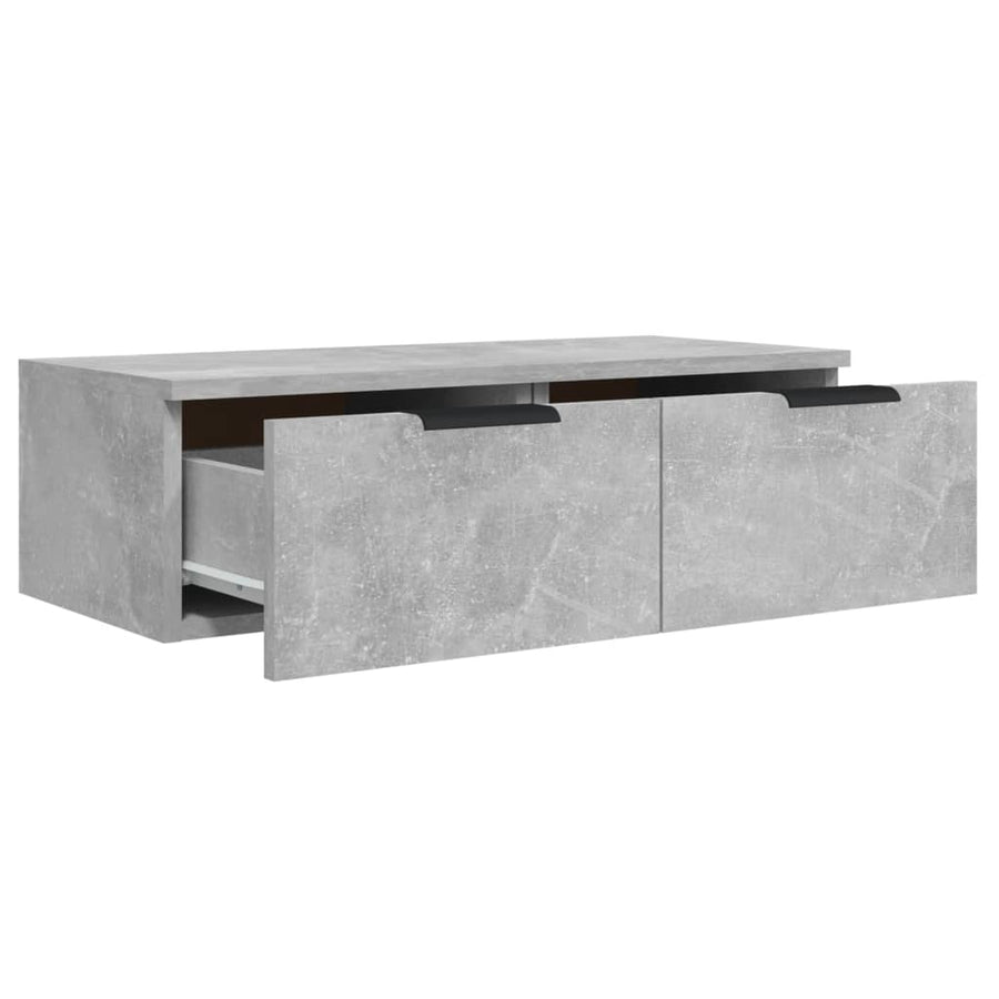 Wandkast 68X30X20 Cm Bewerkt Hout Betongrijs