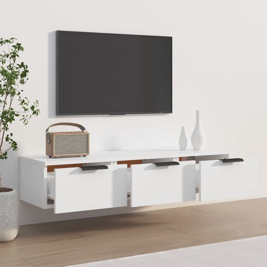 Wandkast 102X30X20 Cm Bewerkt Hout Wit