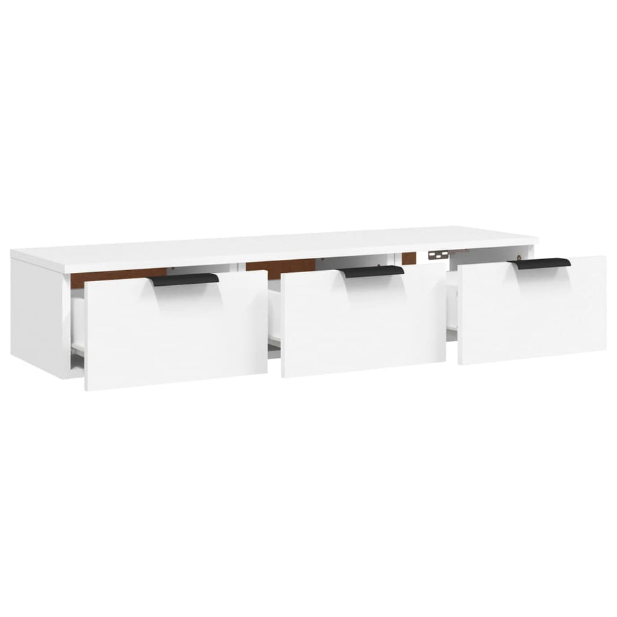 Wandkast 102X30X20 Cm Bewerkt Hout Wit