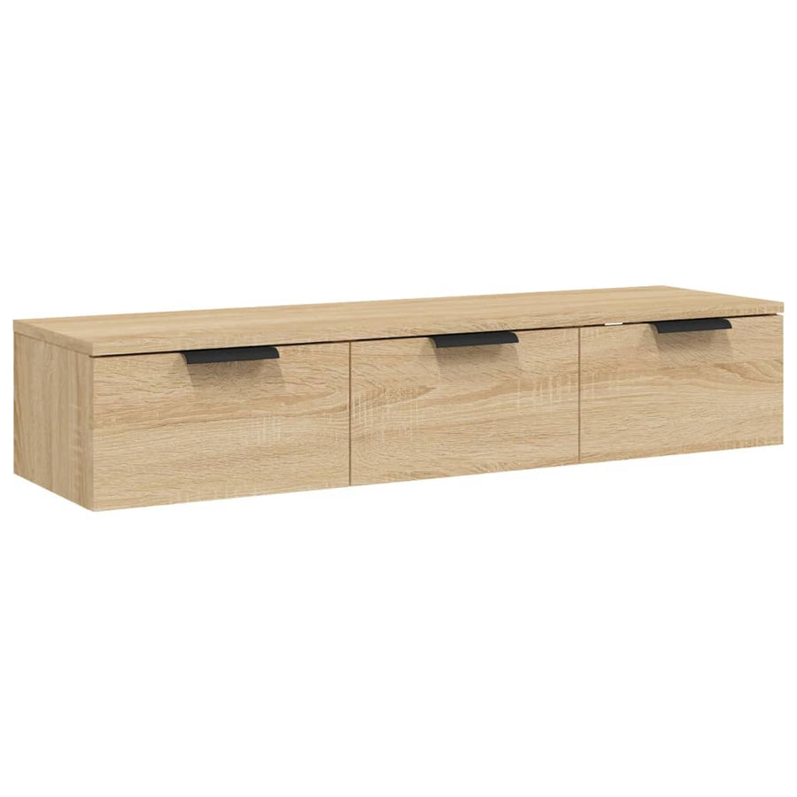 Wandkast 102X30X20 Cm Bewerkt Hout Sonoma Eikenkleurig