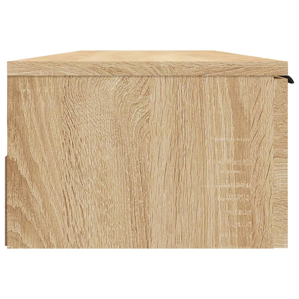 Wandkast 102X30X20 Cm Bewerkt Hout Sonoma Eikenkleurig