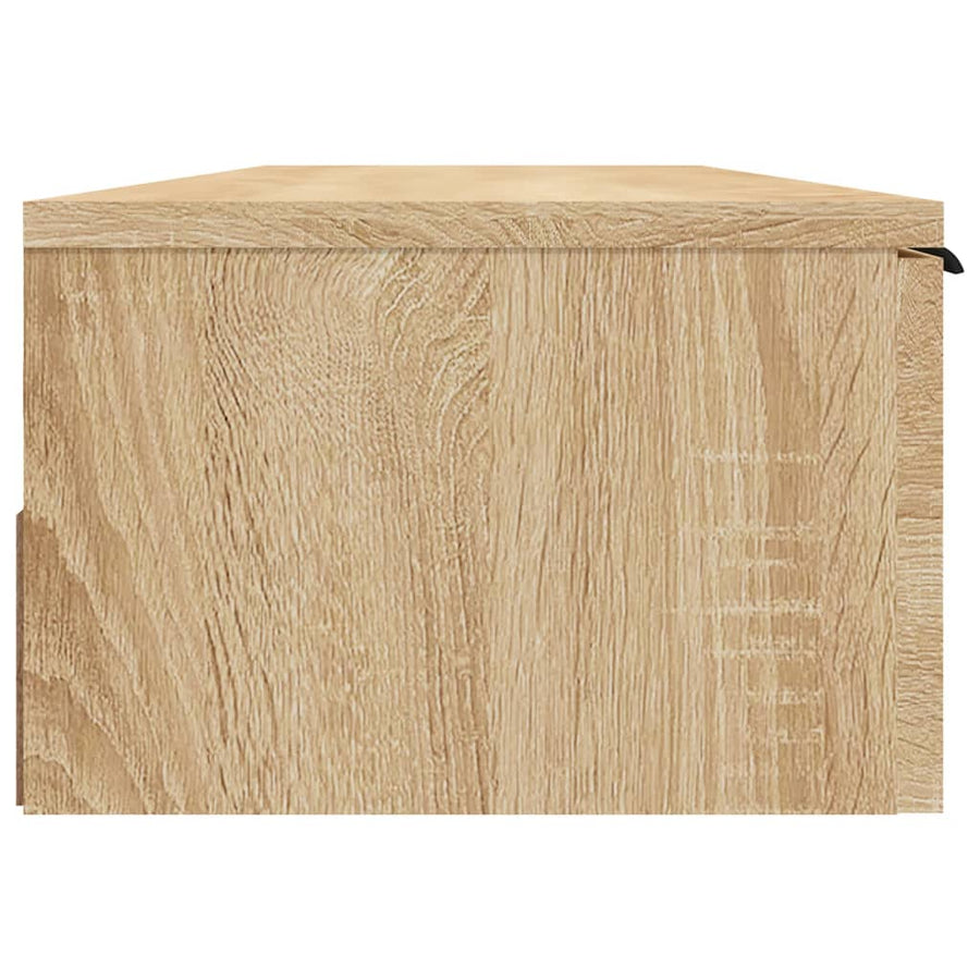 Wandkast 102X30X20 Cm Bewerkt Hout Sonoma Eikenkleurig