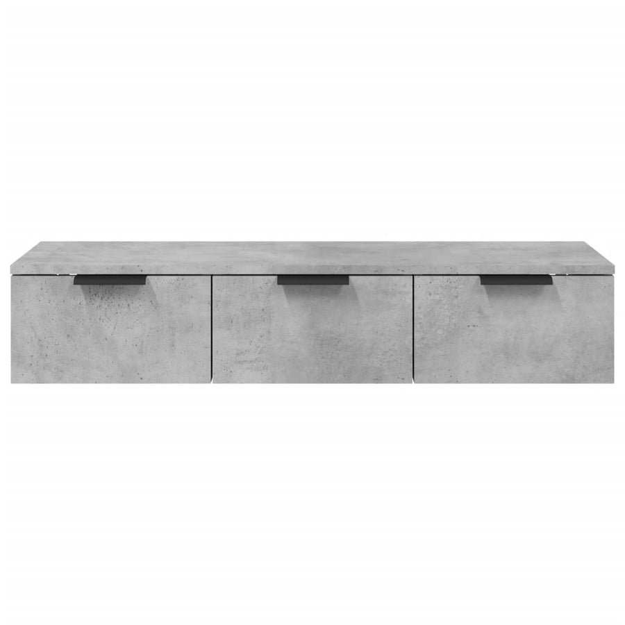 Wandkast 102X30X20 Cm Bewerkt Hout Betongrijs