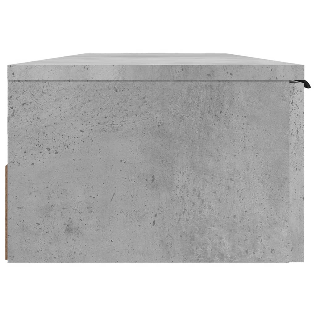 Wandkast 102X30X20 Cm Bewerkt Hout Betongrijs