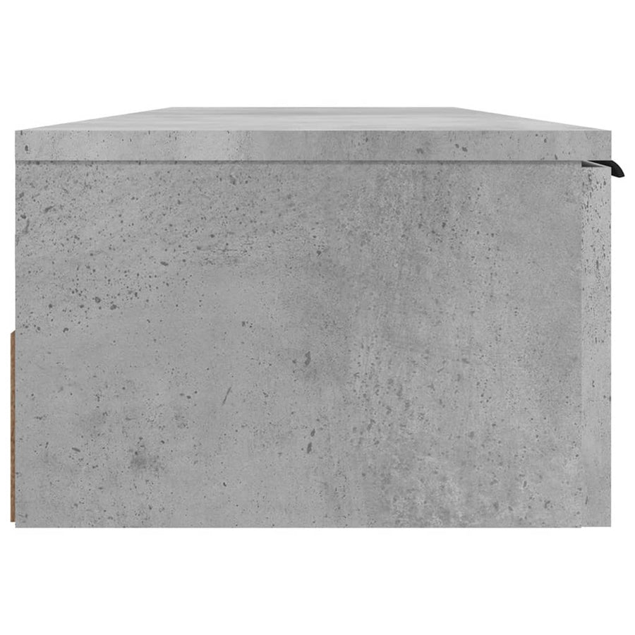 Wandkast 102X30X20 Cm Bewerkt Hout Betongrijs
