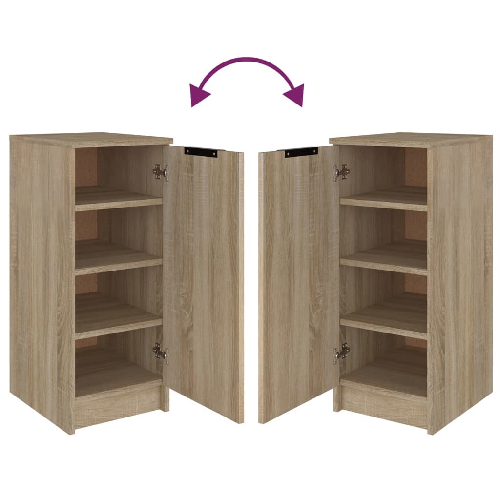 Schoenenkast 30X35X70 Cm Bewerkt Hout Kleurig Sonoma eiken