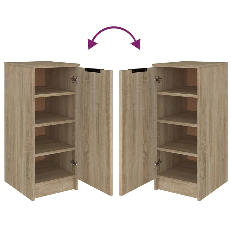 Schoenenkast 30X35X70 Cm Bewerkt Hout Kleurig Sonoma eiken