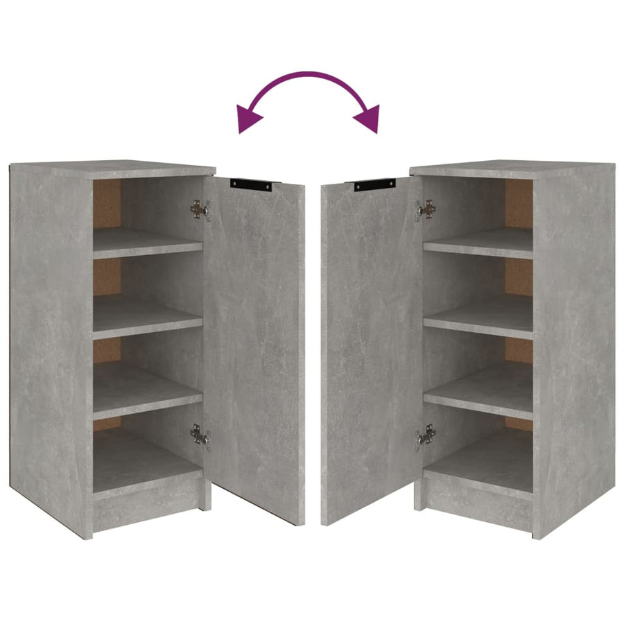 Schoenenkast 30X35X70 Cm Bewerkt Hout Betongrijs