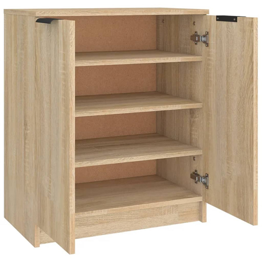 Schoenenkast 59X35X70 Cm Bewerkt Hout Kleurig Sonoma eiken