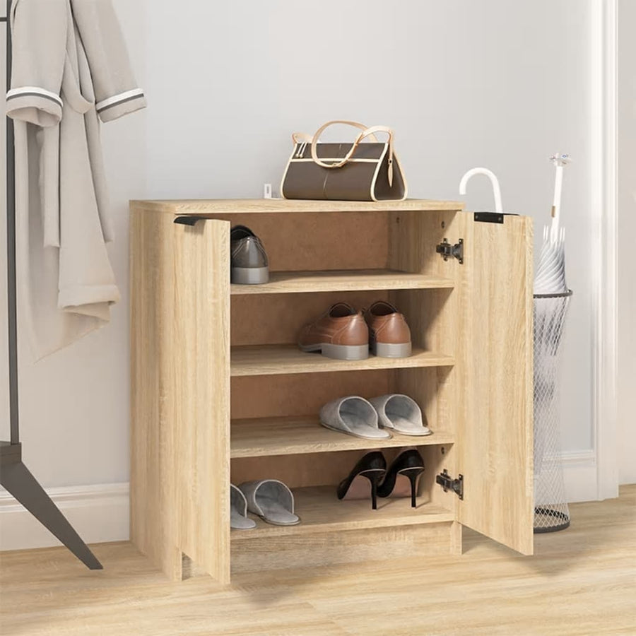Schoenenkast 59X35X70 Cm Bewerkt Hout Kleurig Sonoma eiken