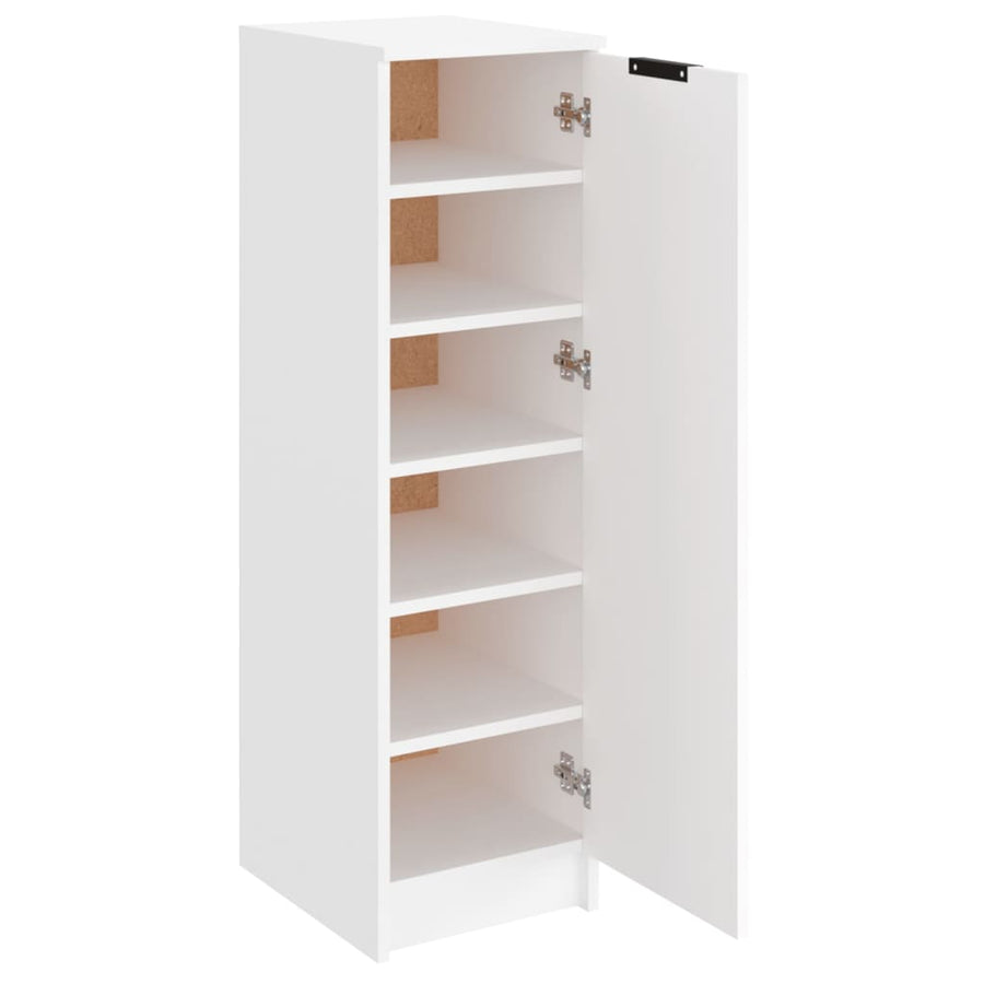 Schoenenkast 30X35X100 Cm Bewerkt Hout Wit
