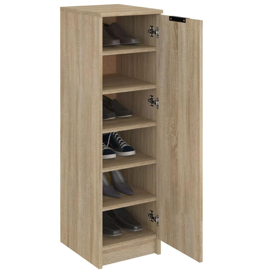 Schoenenkast 30X35X100 Cm Bewerkt Hout Sonoma Eikenkleurig