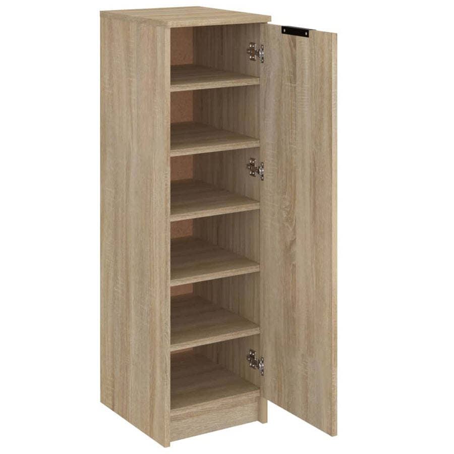 Schoenenkast 30X35X100 Cm Bewerkt Hout Sonoma Eikenkleurig
