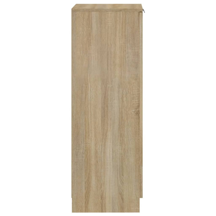 Schoenenkast 30X35X100 Cm Bewerkt Hout Sonoma Eikenkleurig