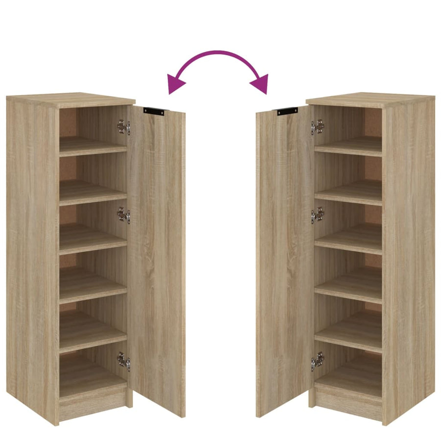 Schoenenkast 30X35X100 Cm Bewerkt Hout Sonoma Eikenkleurig