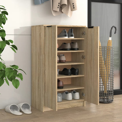 Schoenenkast 59X35X00 Cm Bewerkt Hout Kleurig Sonoma eiken