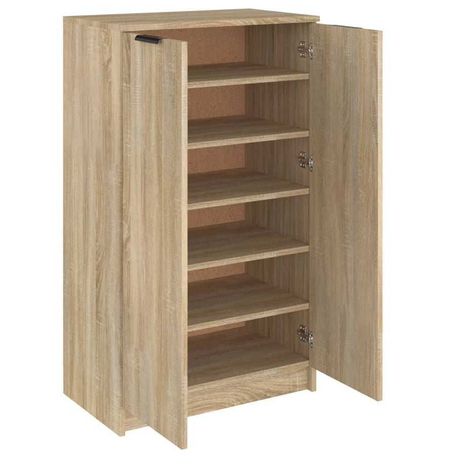 Schoenenkast 59X35X00 Cm Bewerkt Hout Kleurig Sonoma eiken