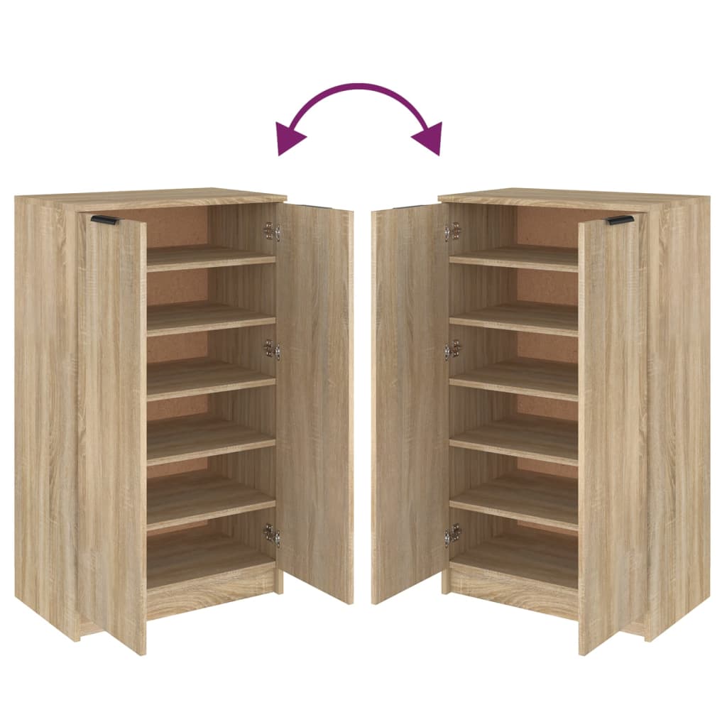 Schoenenkast 59X35X00 Cm Bewerkt Hout Kleurig Sonoma eiken