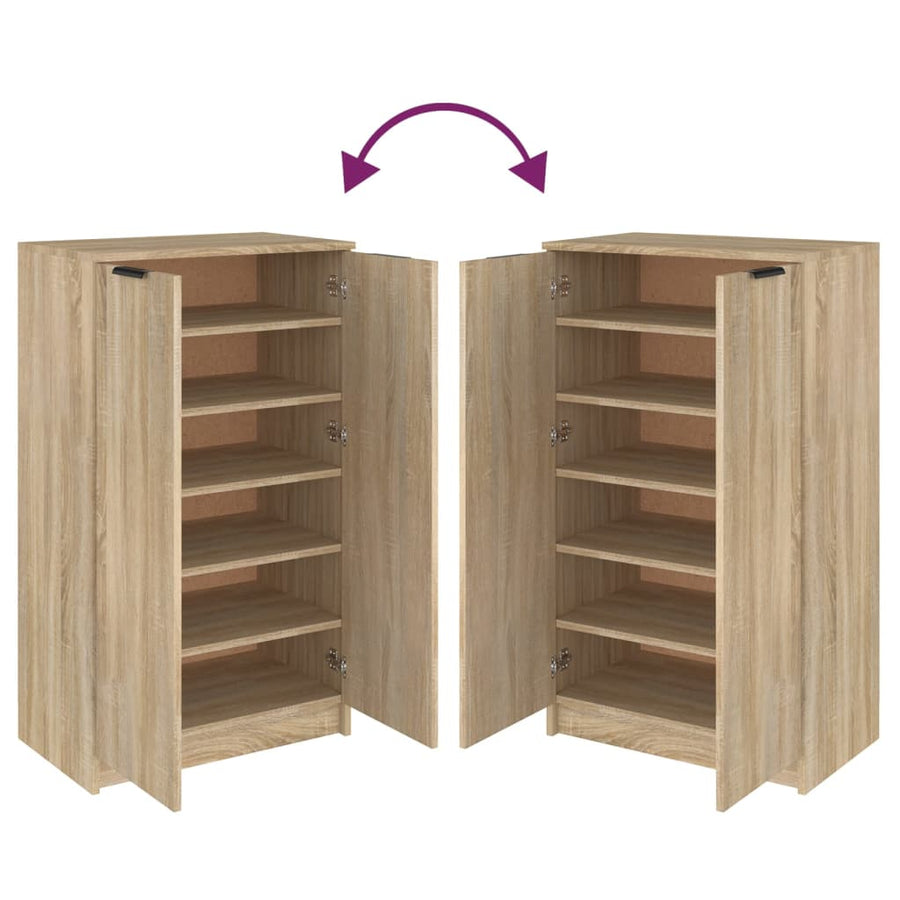 Schoenenkast 59X35X00 Cm Bewerkt Hout Kleurig Sonoma eiken