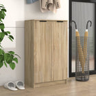 Schoenenkast 59x35x100 cm bewerkt hout sonoma eiken