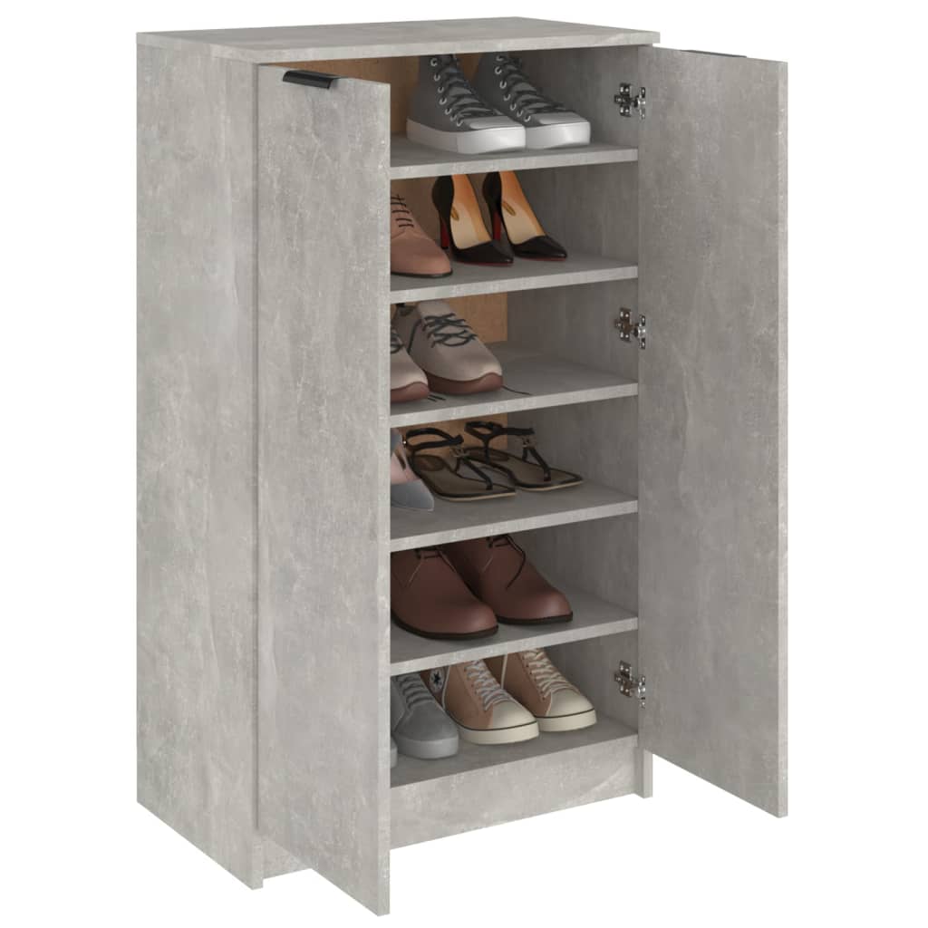 Schoenenkast 59X35X00 Cm Bewerkt Hout Betongrijs