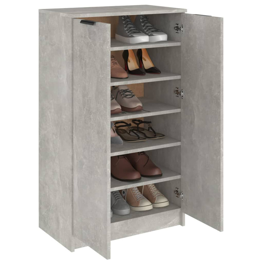 Schoenenkast 59X35X00 Cm Bewerkt Hout Betongrijs
