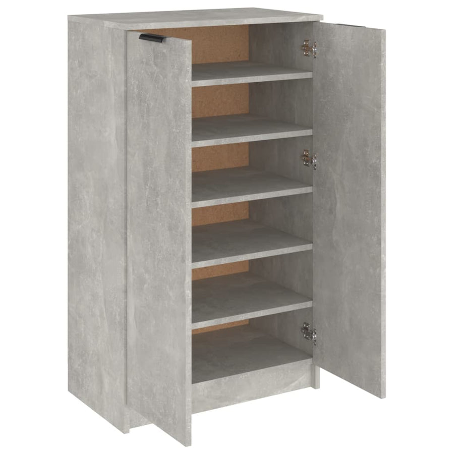 Schoenenkast 59X35X00 Cm Bewerkt Hout Betongrijs