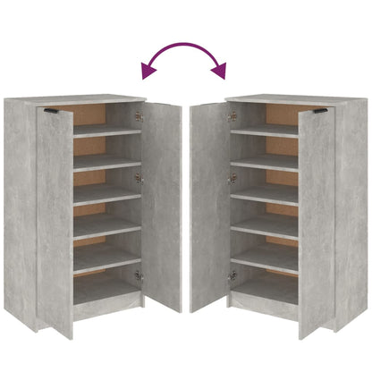 Schoenenkast 59X35X00 Cm Bewerkt Hout Betongrijs
