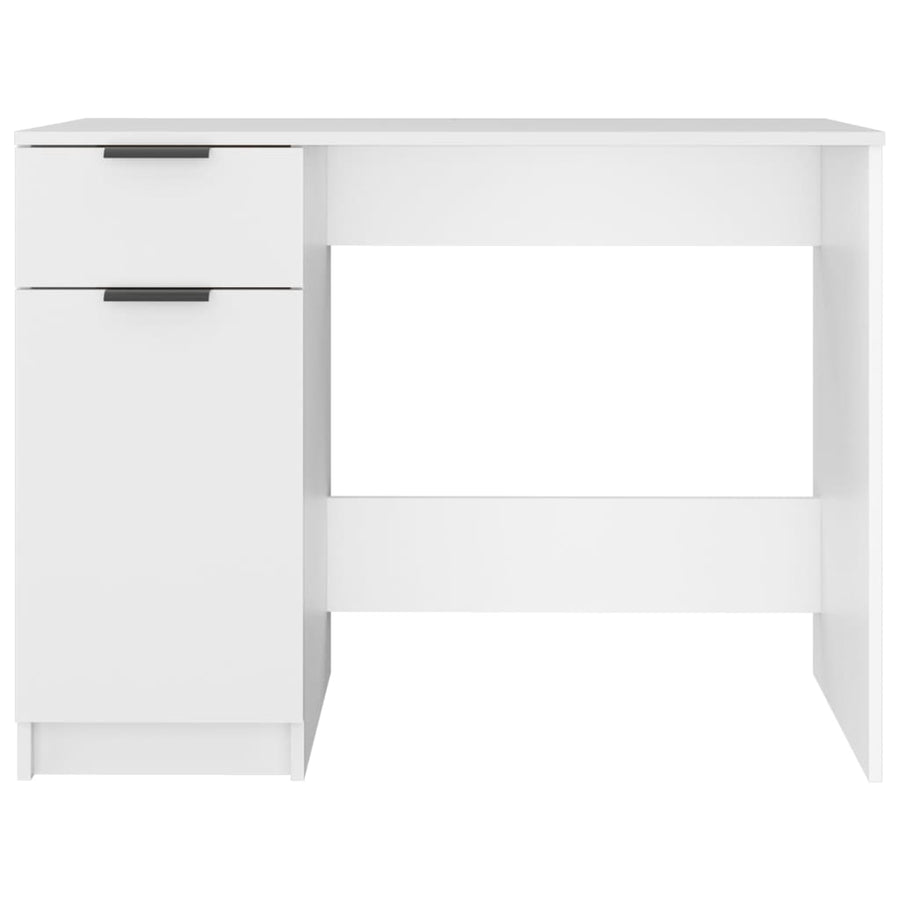 Bureau 100X50X75 Cm Bewerkt Hout Wit