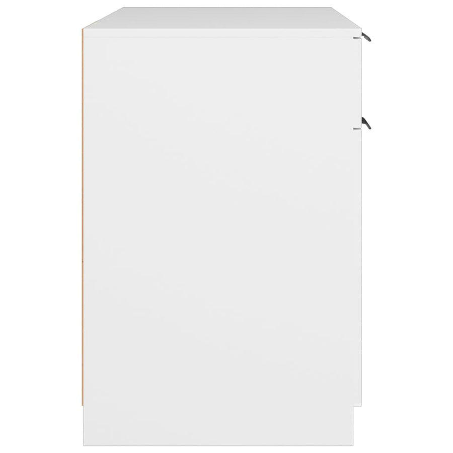 Bureau 100X50X75 Cm Bewerkt Hout Wit