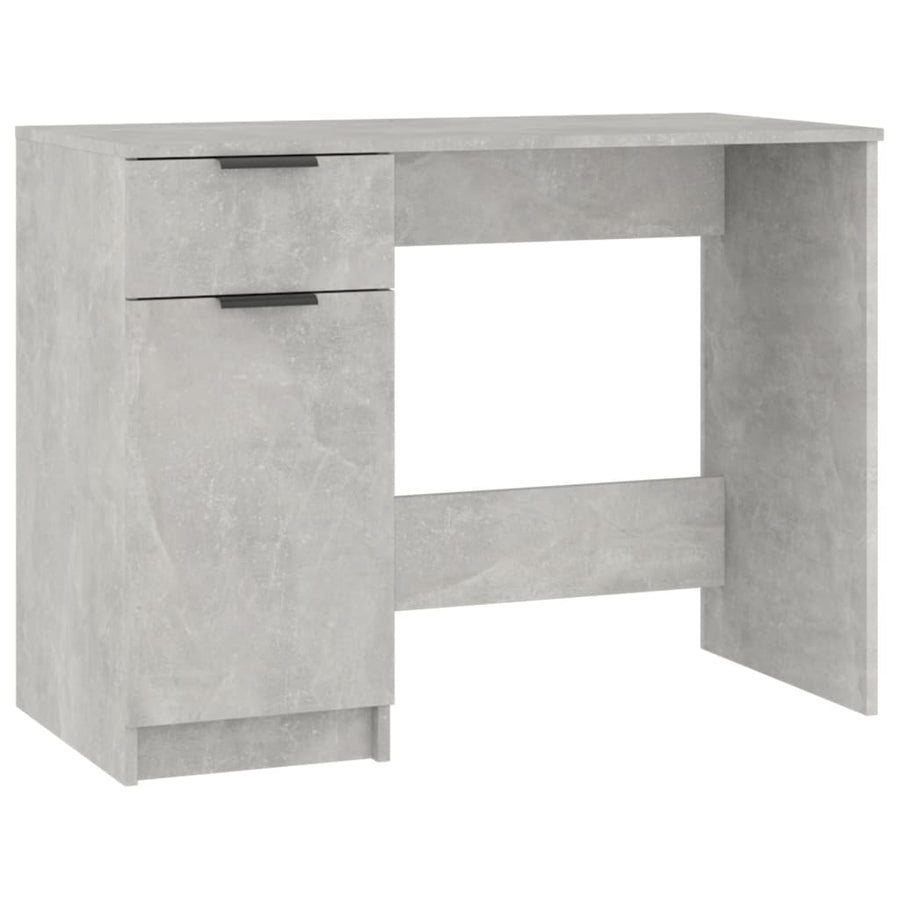 Bureau 100X50X75 Cm Bewerkt Hout Betongrijs
