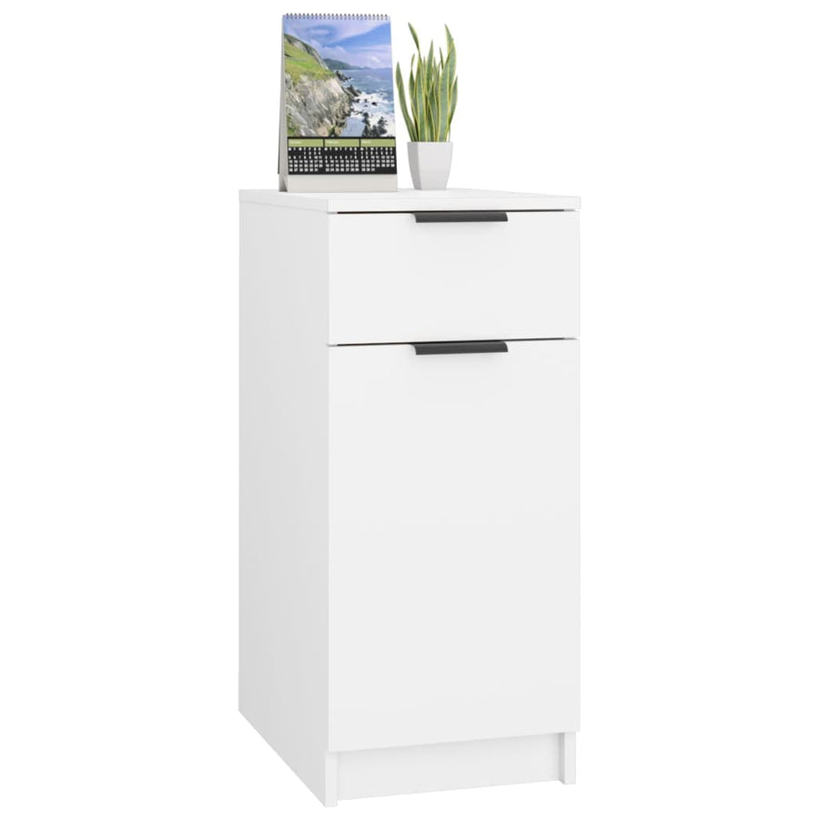 Bureaukast 33,5X50X75 Cm Bewerkt Hout Wit