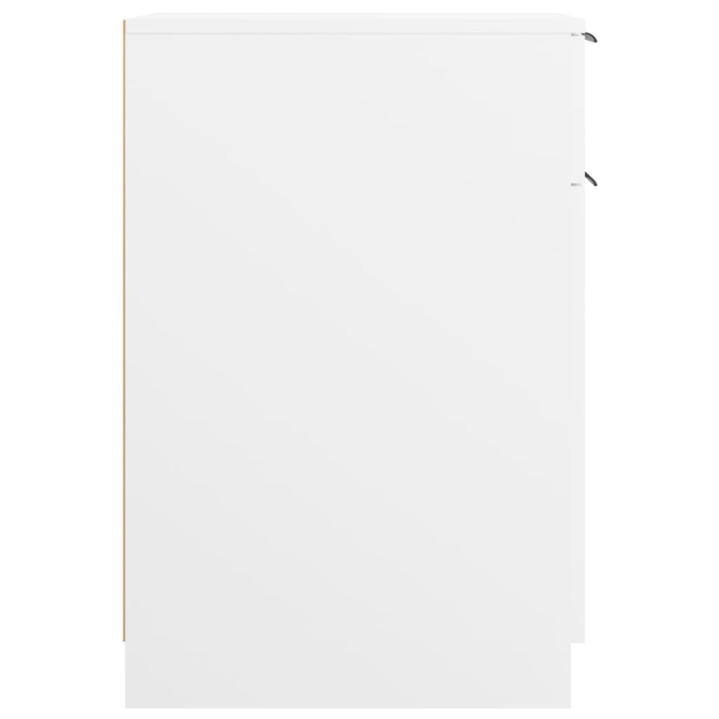 Bureaukast 33,5X50X75 Cm Bewerkt Hout Wit