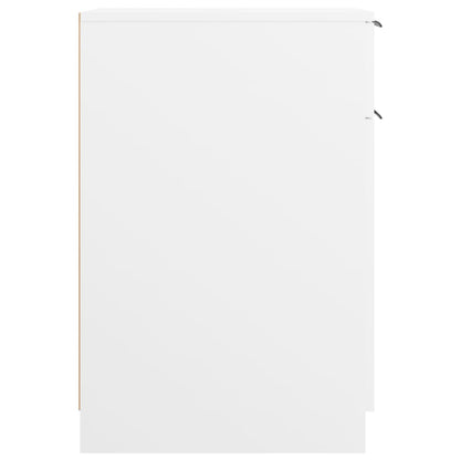 Bureaukast 33,5X50X75 Cm Bewerkt Hout Wit