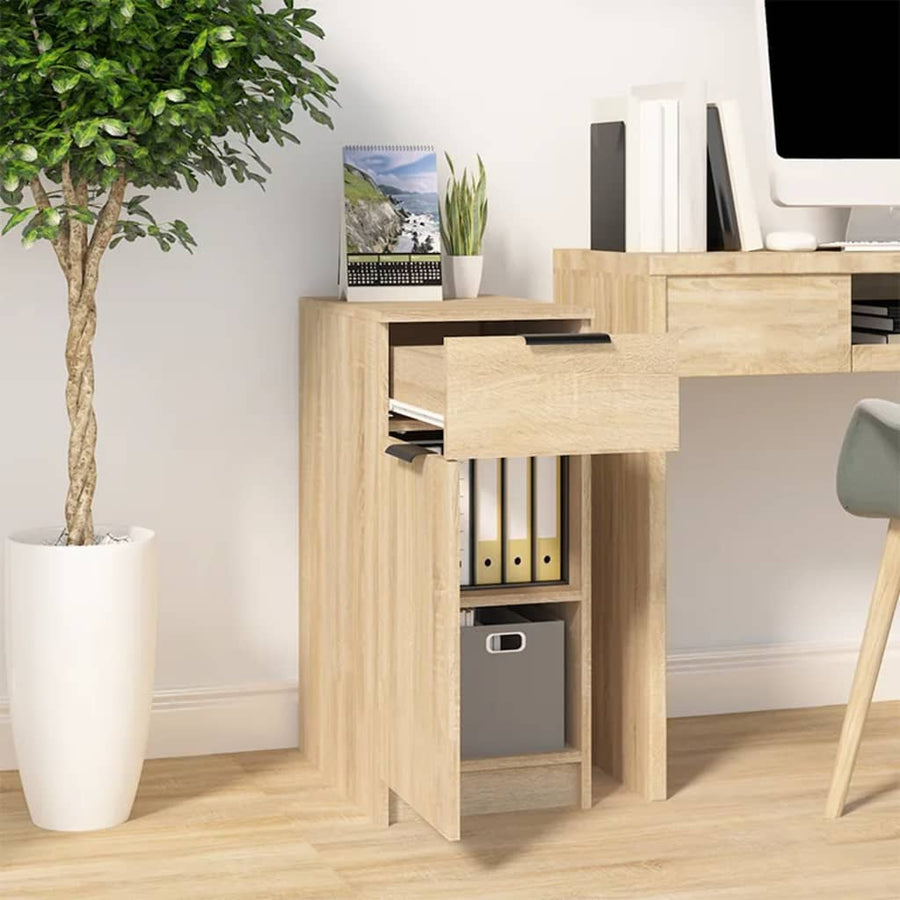 Bureaukast 33,5X50X75 Cm Bewerkt Hout Sonoma Eikenkleurig