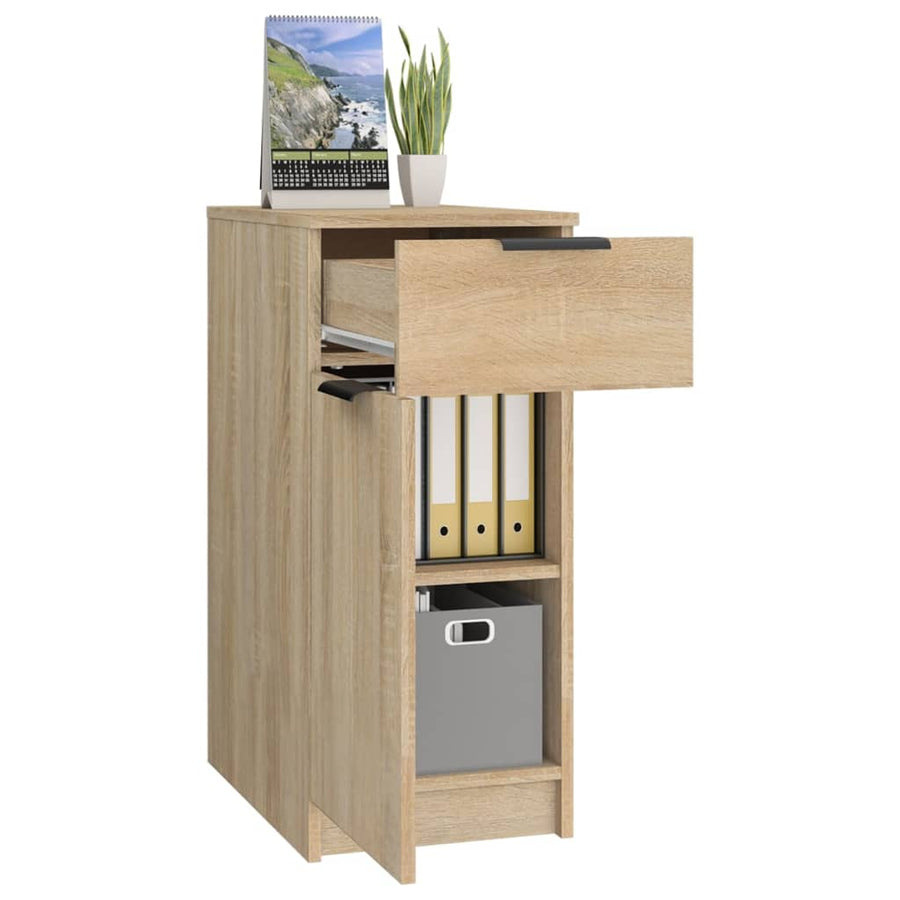 Bureaukast 33,5X50X75 Cm Bewerkt Hout Sonoma Eikenkleurig