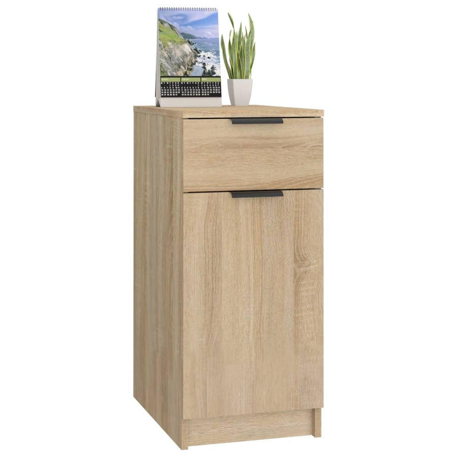 Bureaukast 33,5X50X75 Cm Bewerkt Hout Sonoma Eikenkleurig