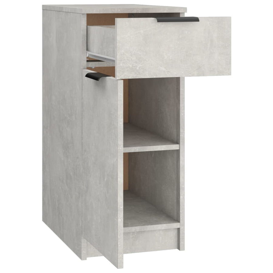 Bureaukast 33,5X50X75 Cm Bewerkt Hout Betongrijs