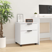 Dossierkast verrijdbaar 45x38x54 cm wit bewerkt hout