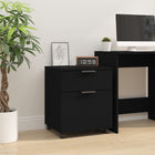 Mobile filing cabinet 45x38x54 cm treated wood black
