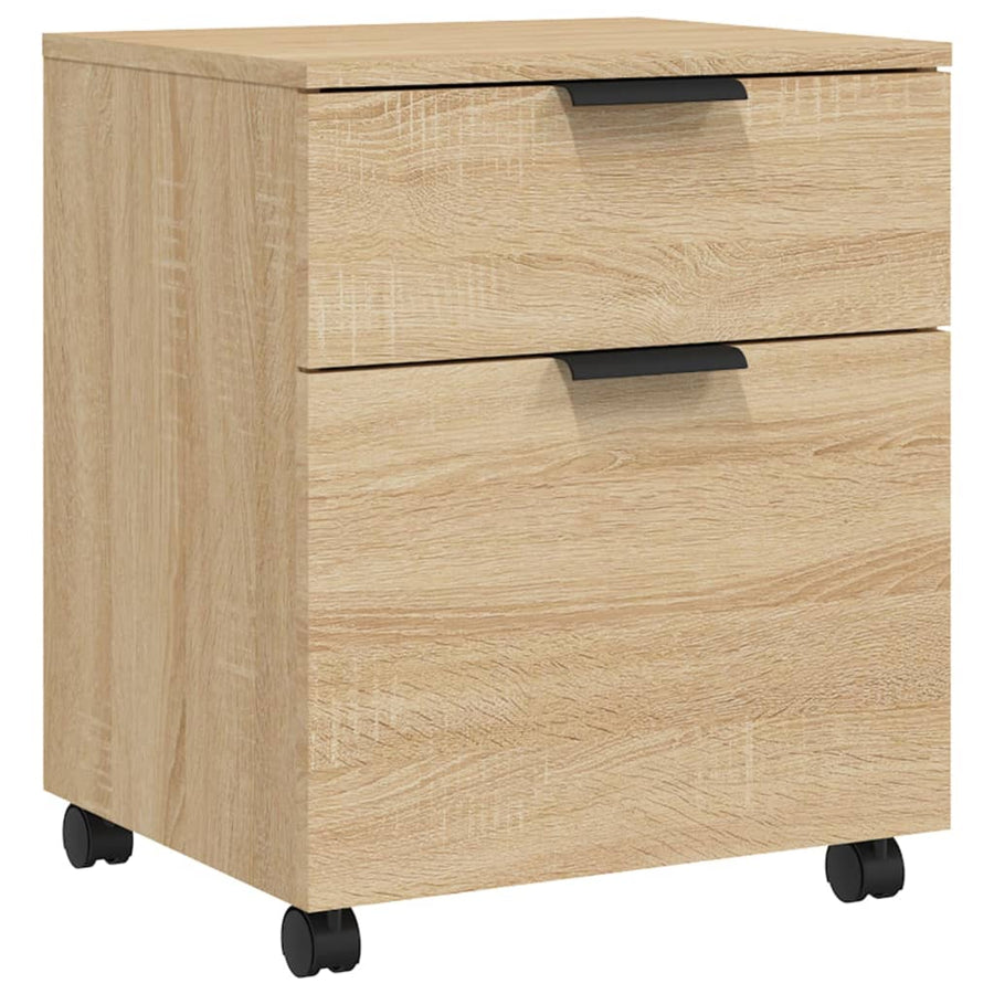 Dossierkast Verrijdbaar 45X38X54 Cm Bewerkt Hout Sonoma Eiken