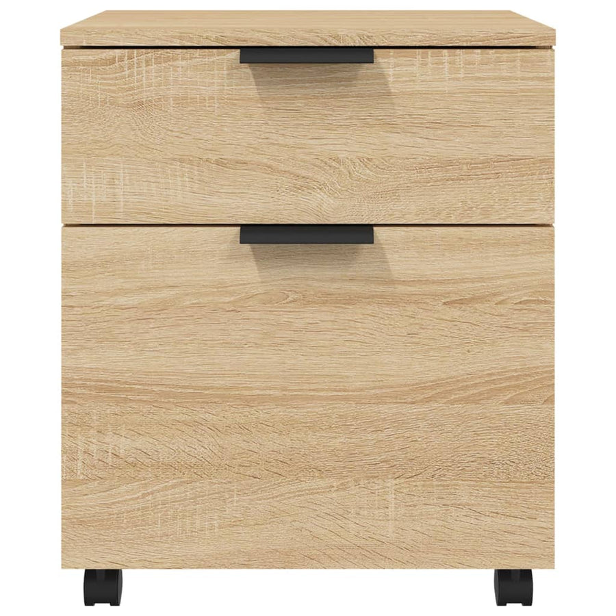 Dossierkast Verrijdbaar 45X38X54 Cm Bewerkt Hout Sonoma Eiken