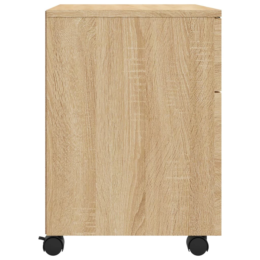 Dossierkast Verrijdbaar 45X38X54 Cm Bewerkt Hout Sonoma Eiken