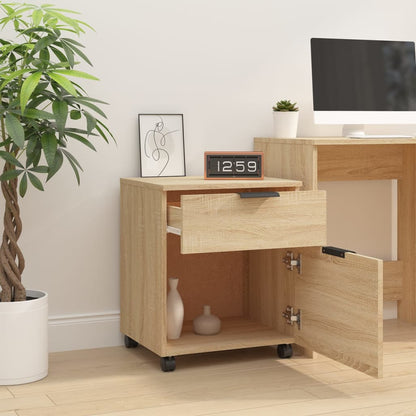 Dossierkast Verrijdbaar 45X38X54 Cm Bewerkt Hout Sonoma Eiken