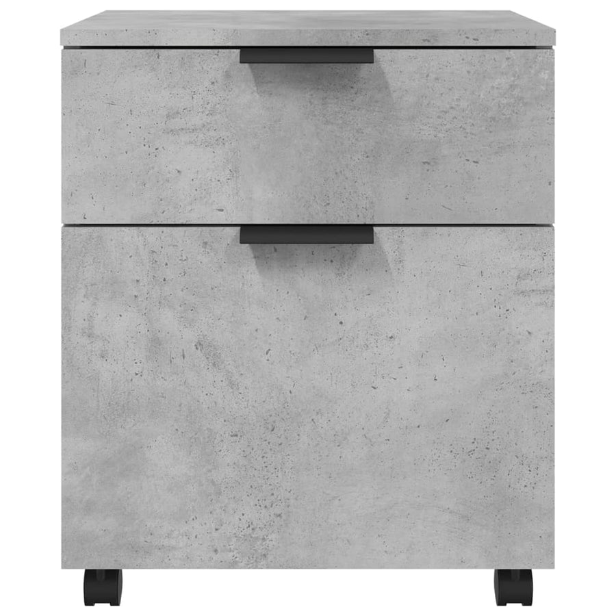 Dossierkast Verrijdbaar 45X38X54 Cm Bewerkt Hout Betongrijs