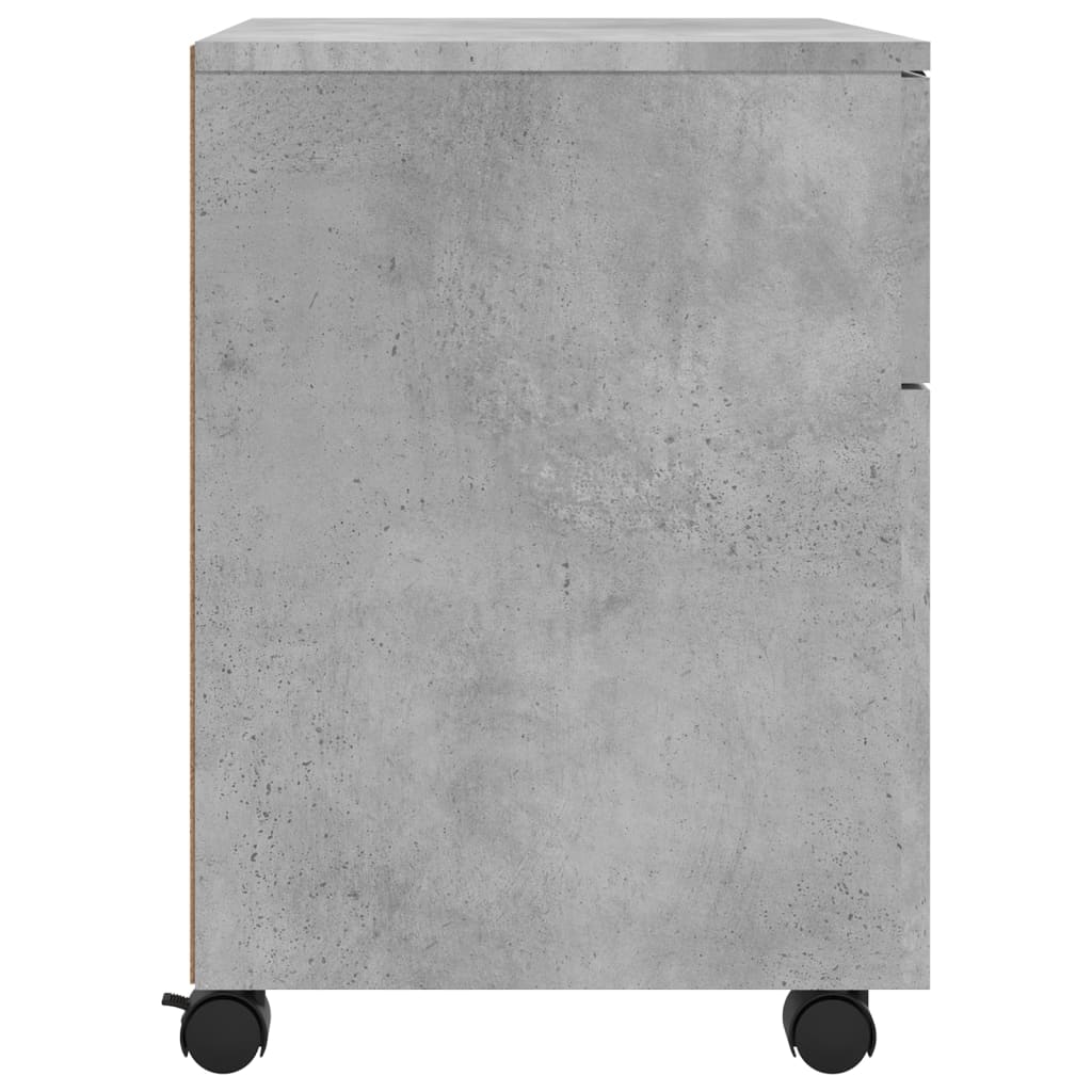 Dossierkast Verrijdbaar 45X38X54 Cm Bewerkt Hout Betongrijs
