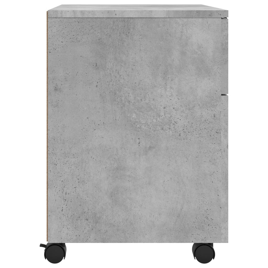 Dossierkast Verrijdbaar 45X38X54 Cm Bewerkt Hout Betongrijs