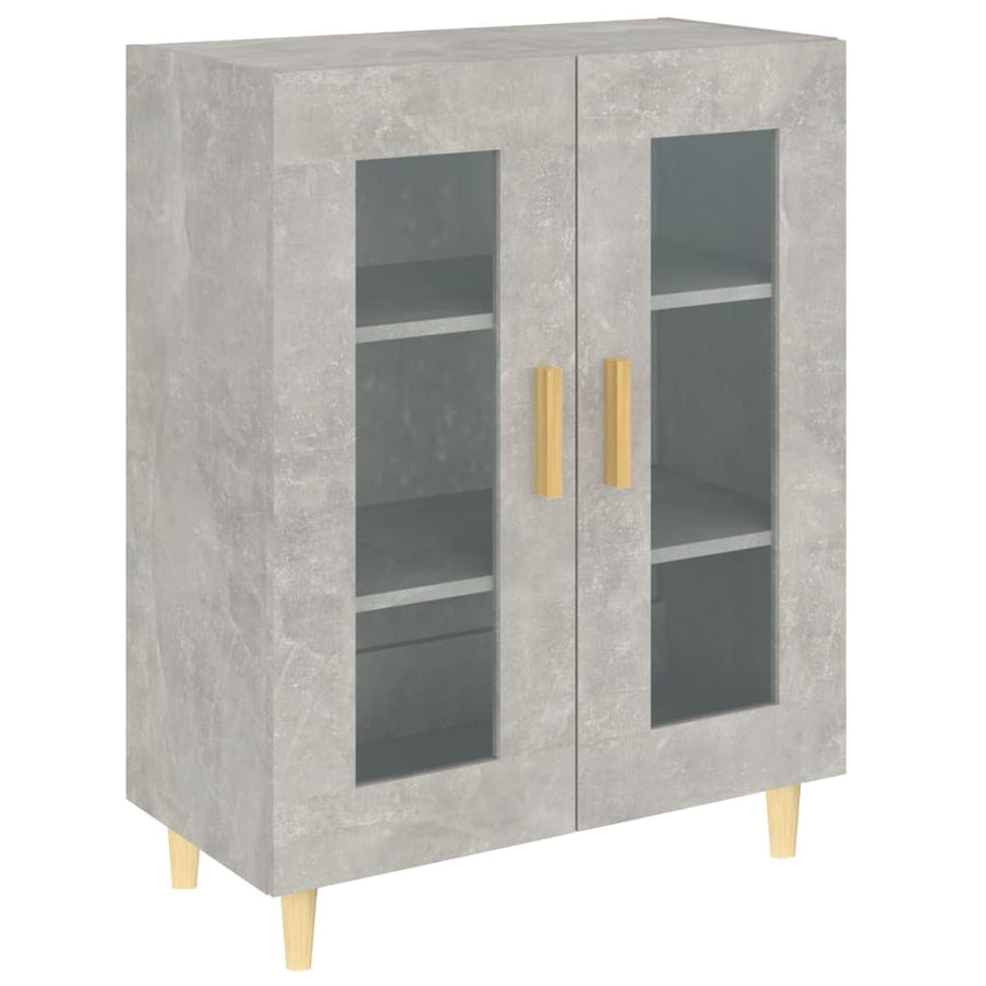 Dressoir 69,5X34X90 Cm Bewerkt Hout Betongrijs