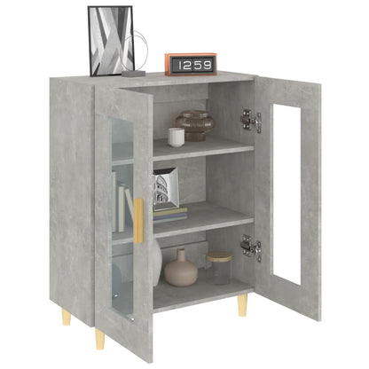 Dressoir 69,5X34X90 Cm Bewerkt Hout Betongrijs