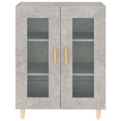 Dressoir 69,5X34X90 Cm Bewerkt Hout Betongrijs